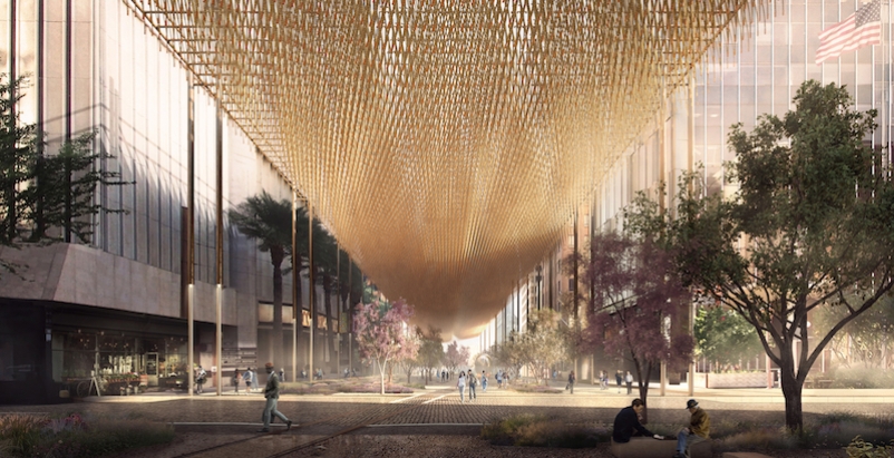Fiber canopies proposed to turn Phoenix streets into comfortable public space